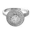 Round Diamond Halo Engagement Semi-Mount Ring