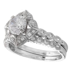 Diamond Halo Engagement Semi-Mount Set