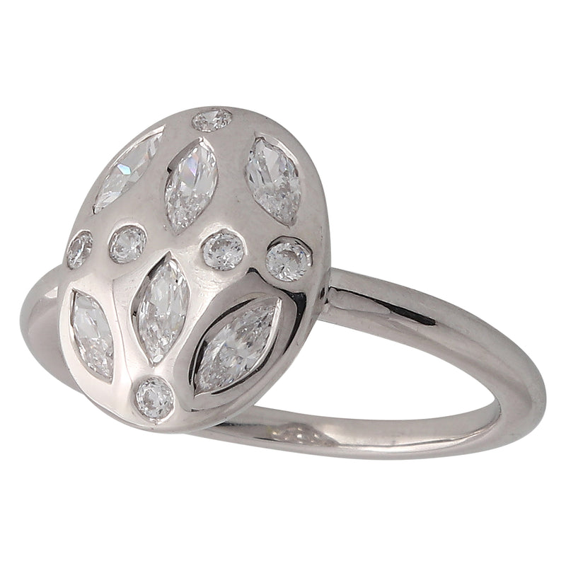 Kimberlite Inspired White Gold Diamond Ring