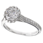 White Diamond Semi-Mount Ring