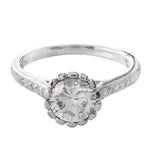 White Diamond Semi-Mount Ring