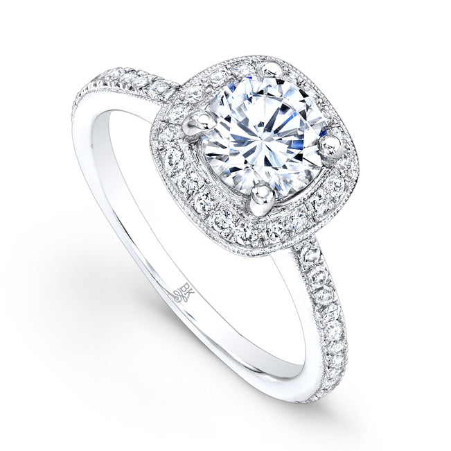 White Diamond Semi-Mount Ring