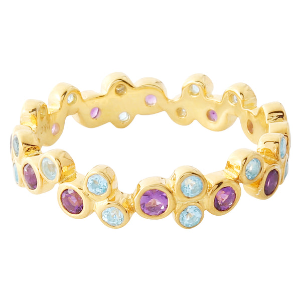Pop Topaz and Amethyst Bubble Band – Beverley K